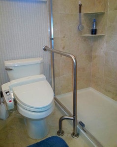 wall to floor grab bars